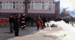 112 Sağlık Öğrencilerine Yangın Tatbikatı