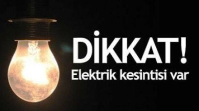 İlçede Elektrik Kesintisi