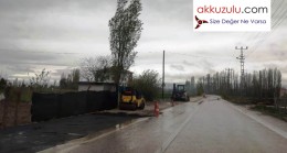 Akkuzulu ana yolu asfalt çalışması yapılıyor